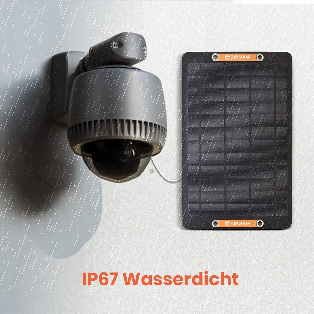 2Pcs SolarPanel mit USB Anschluss, 6W 5V Solarladegerät,IP67 Wasserdichtes USB solar Charger für DIY