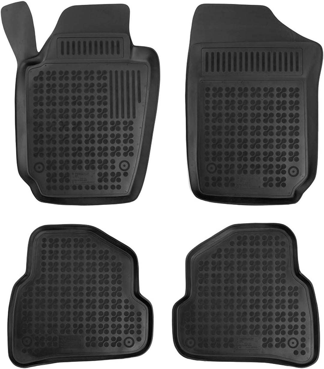 Hohe Gummi Fussmatten passend für VW Polo ab 6/2009-9/2017 (6R) AZUGA AZ10300120 Automatten Gummimat