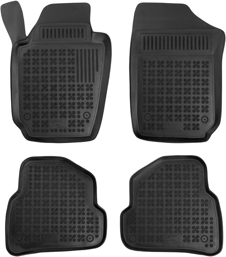 Hohe Gummi Fussmatten passend für VW Polo ab 6/2009-9/2017 (6R) AZUGA AZ10300120 Automatten Gummimat