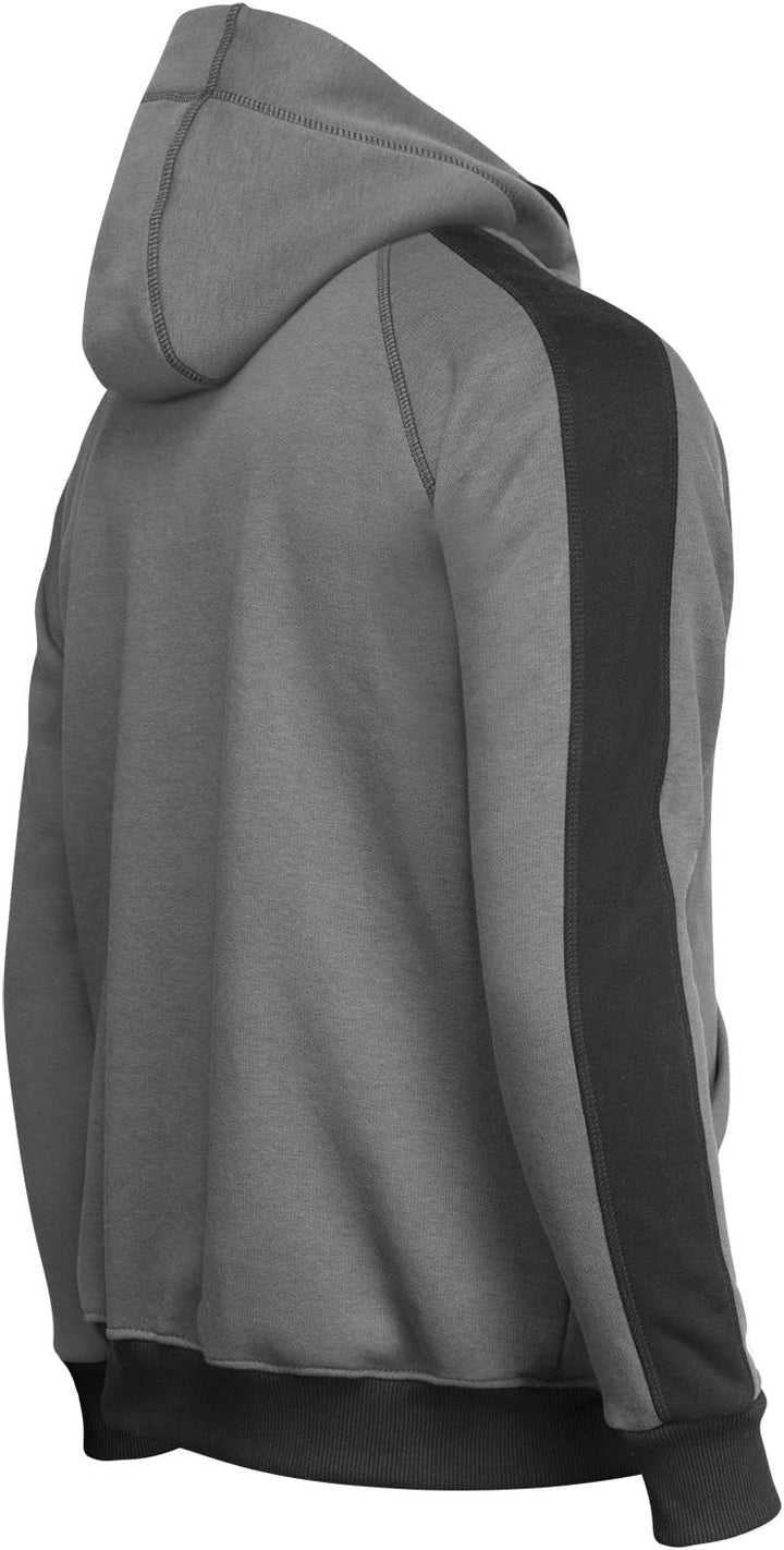 strongAnt Hoodie mit Reissverschluss für Herren warme Fleece Jacke mit Kapuze XS Grau / Schwarz, XS