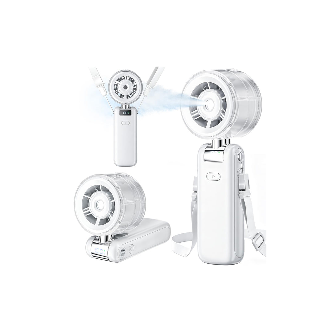 Handventilator mit Sprühnebel,Tragbarer Personal Turbo Ventilator | mit Kühlnebel Spray, 4000mAh Wie