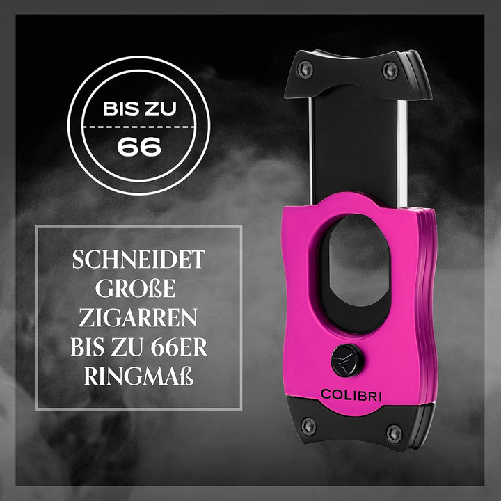 Colibri S-Cut Zigarrenschneider - Klassischer Gerader Schnitt - Bis zu 66 Ringmass Zigarren - Ergono