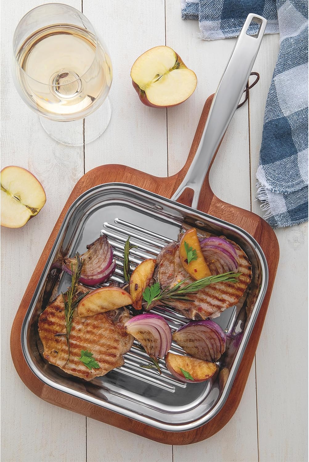 GRANO Tramontina 62159-280 Bratpfanne, 18/10-Stahl Edelstahl, Edelstahl