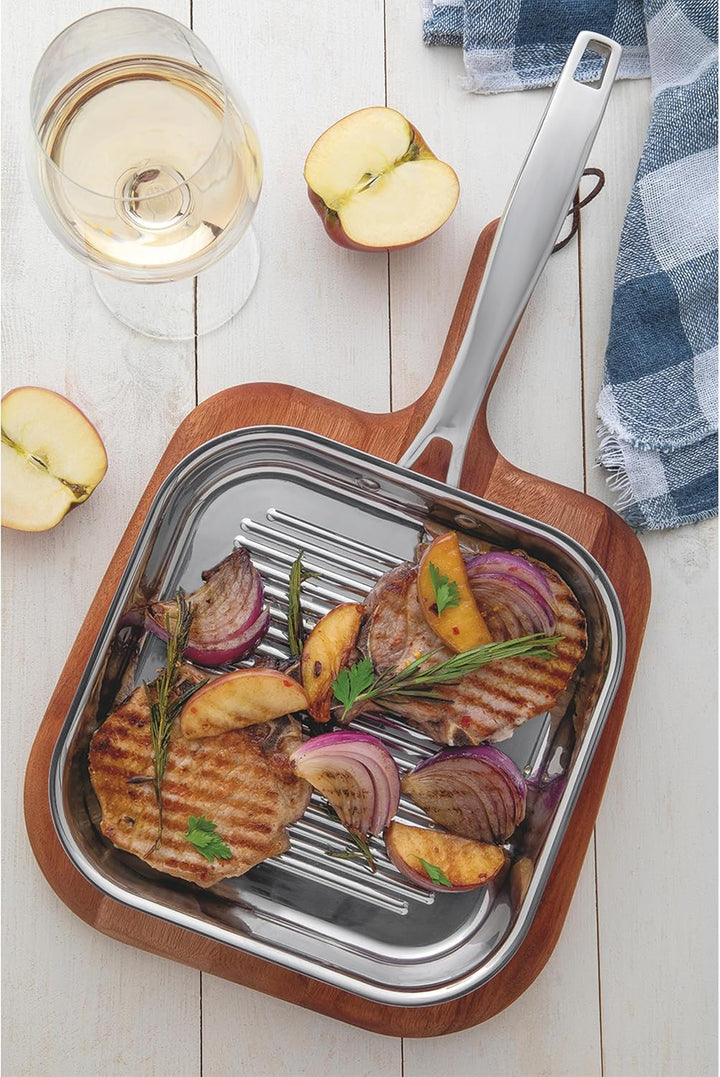 GRANO Tramontina 62159-280 Bratpfanne, 18/10-Stahl Edelstahl, Edelstahl