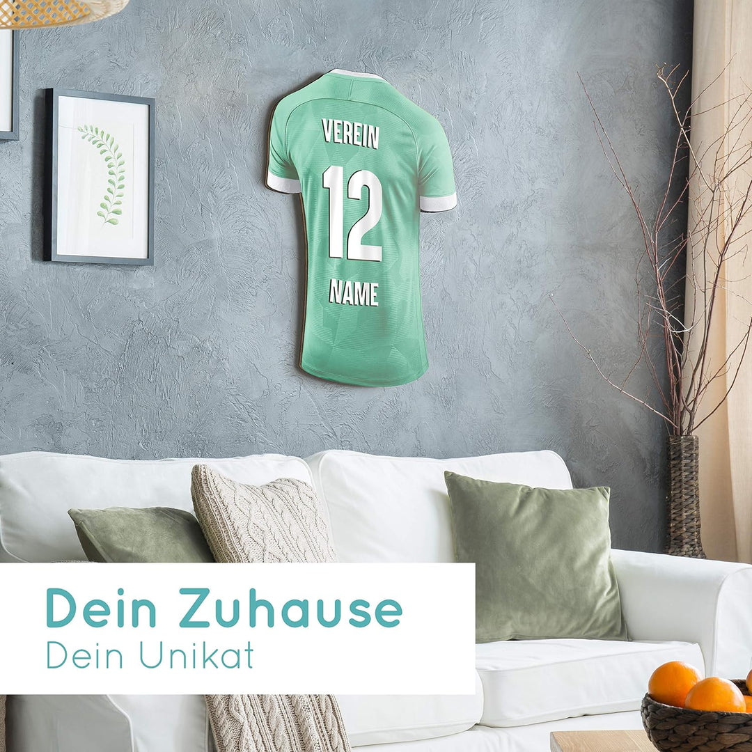 Elbeffekt Trikotlampe für Minden Fans aus Holz - personalisierbares Geschenk - schenke Dein individu