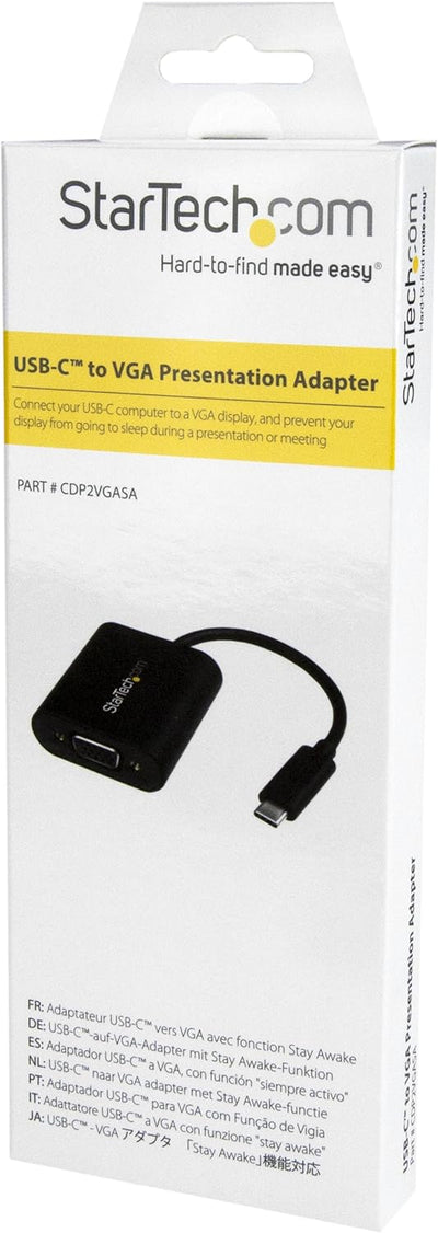 StarTech.com USB-C auf VGA Adapter - mit Presentations Mode Switch - 1920x1200 - USB Typ C zu VGA 10