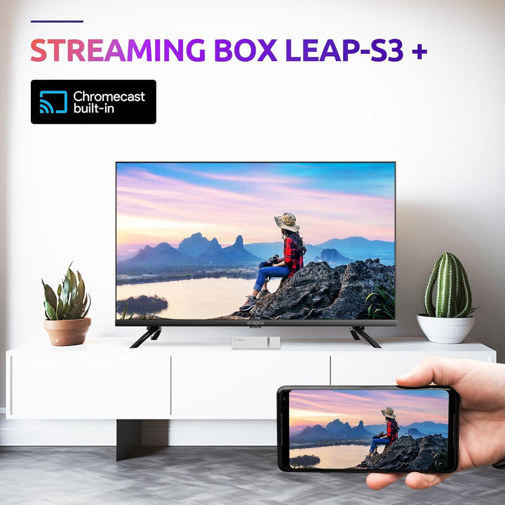 STRONG - Streaming Box Android TV 4K UHD - Leap-S3+ V2 - Chromecast Built-in - Kompatibel mit Google