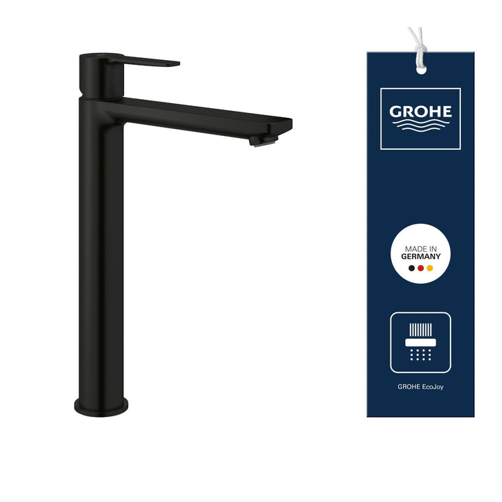 GROHE Lineare, Waschtischarmatur hoch, wassersparend (Wasserhahn für das Bad, 31cm hoch, ideal für d