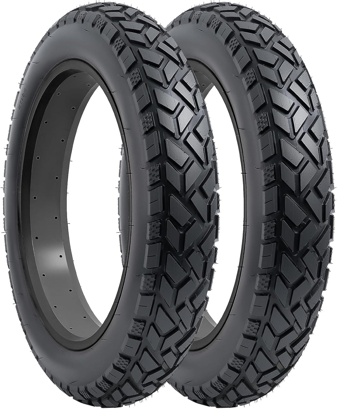 YunSCM 2er-Pack 20 Zoll Heavy Duty E-Bike Reifen 20x4.0 Mantel Plus 2er-Pack 20 Zoll Fat schlauche 2