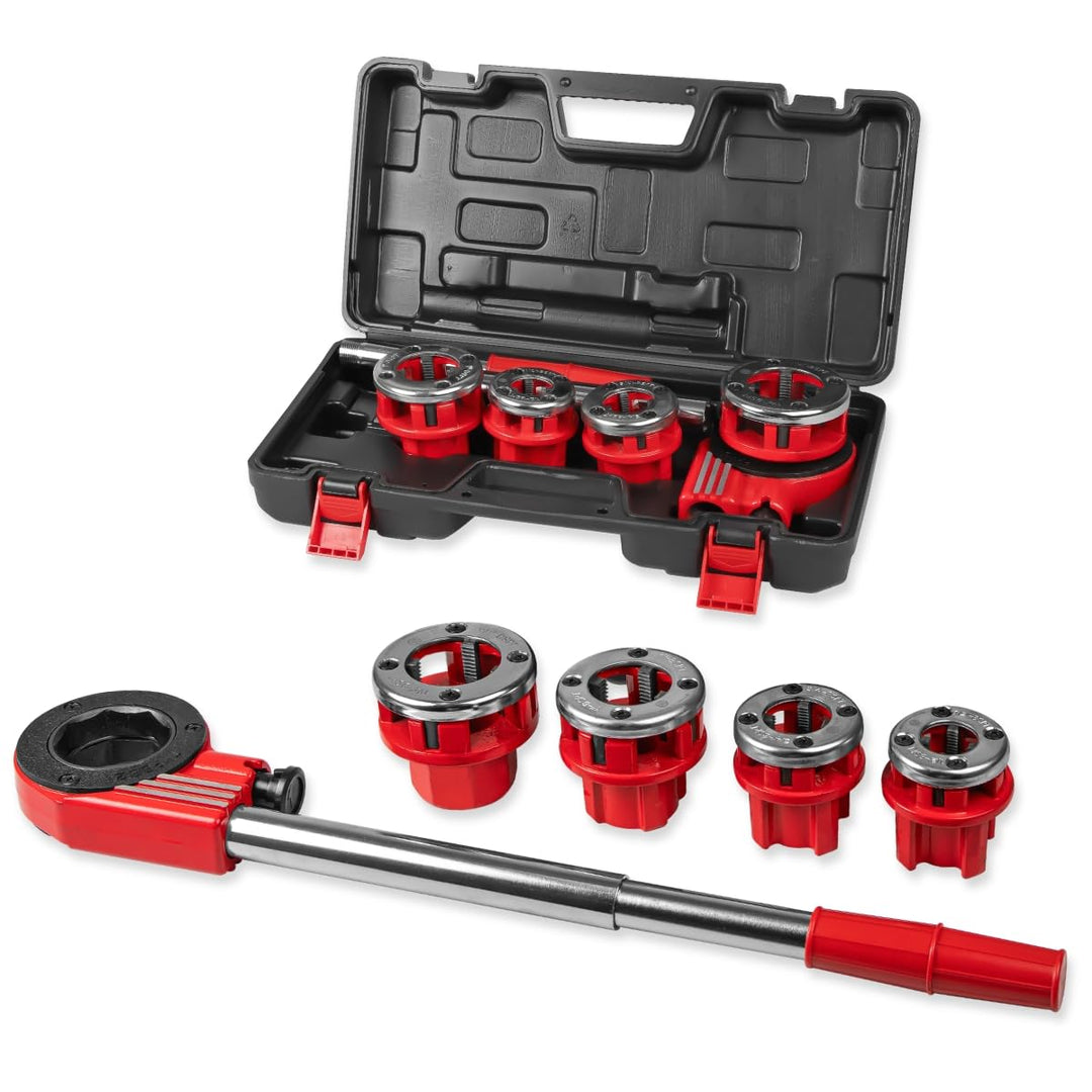 WALTER Gewindeschneidkluppensatz 6-tlg. | Gewindeschneider Set für Rohre (½", ¾", 1", 1¼") Aussengew