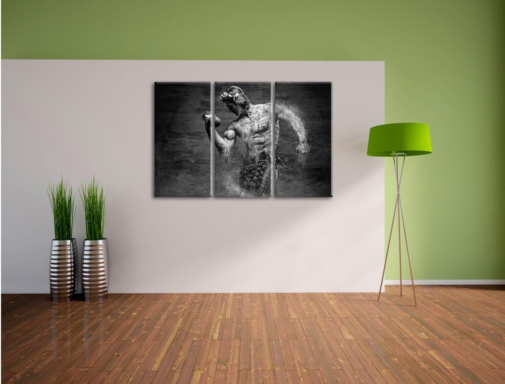 Pixxprint Sportler als Leinwandbild | Grösse: 3 Teilig (120x80) | Wandbild| Kunstdruck | fertig besp