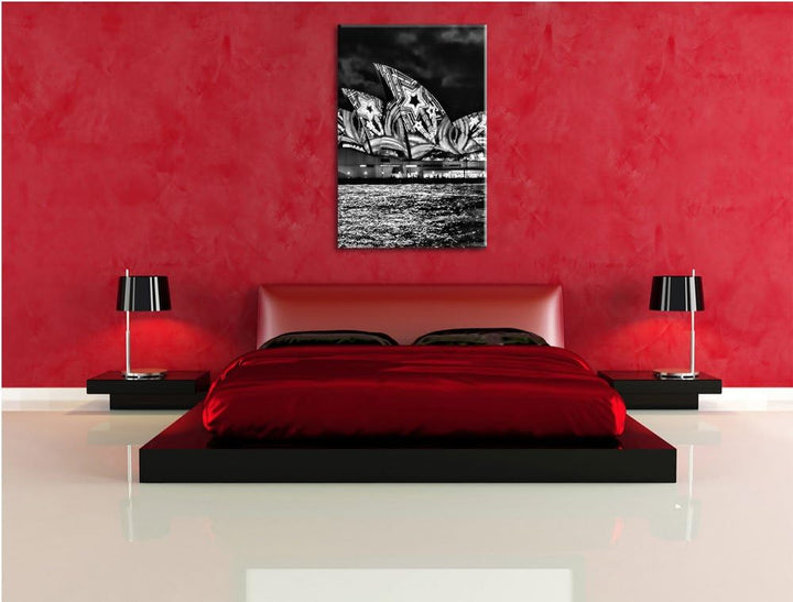 Pixxprint Sydney Opera House als Leinwandbild/Grösse: 100x70 / Wandbild/Kunstdruck/fertig bespannt,
