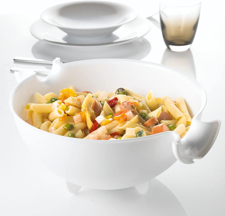 Guzzini - Kitchen Active Design, Set Abtropfsieb mit Behälter Spin&Drain - Apfelgrün, 30 x 25 x h12,