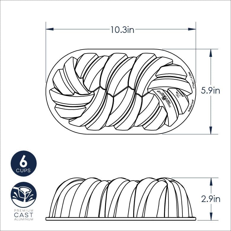 Nordic Ware Geflochtene Kastenform Original Aluguss Gugelhupfform Gugelhupfform mit Flechtmuster Kuc
