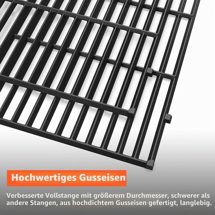 QuliMetal Grillrost Gusseisen passend für Weber Spirit 300/400 &amp; Spirit II 300 – 44,5x30,2 cm Ersatz