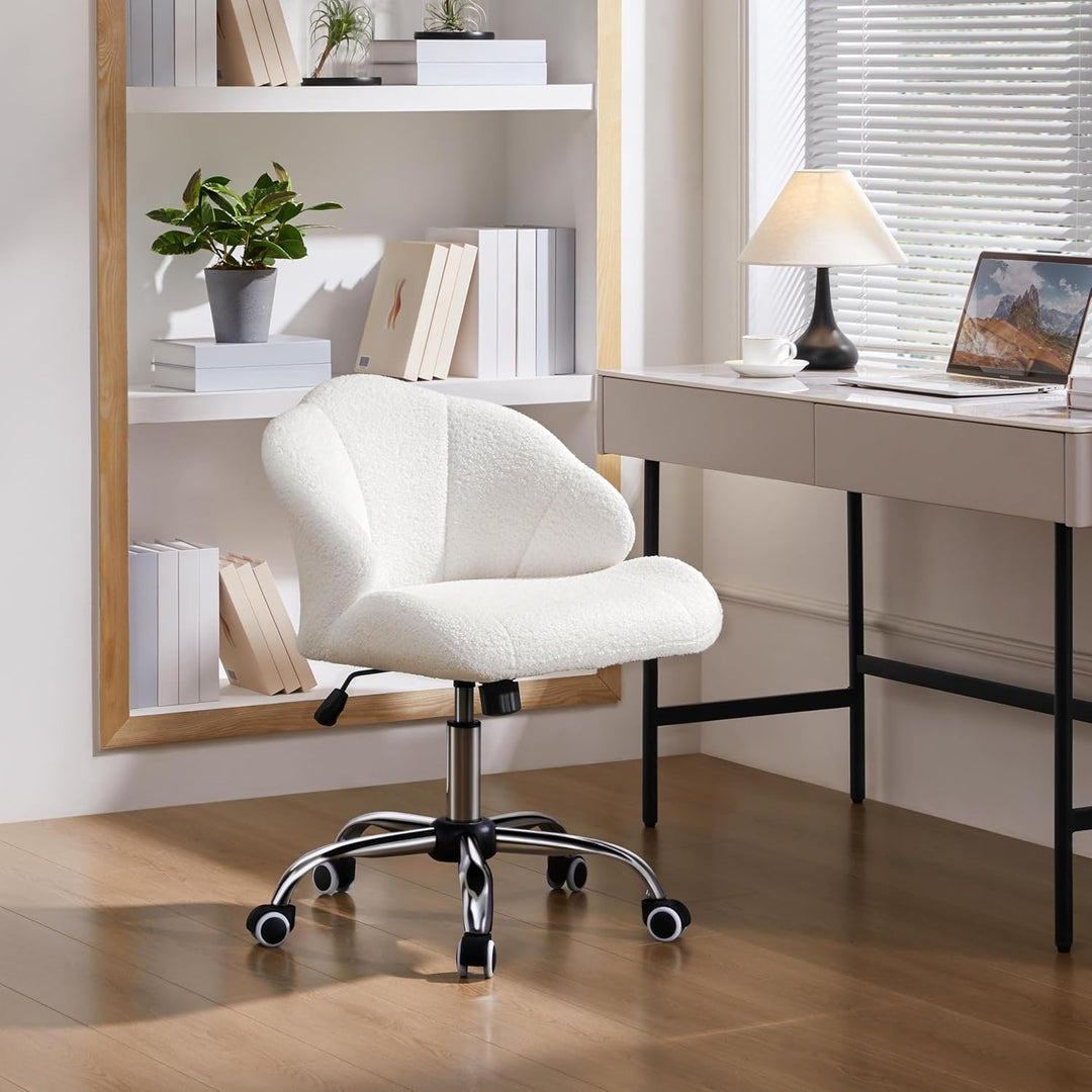 Yaheetech Homeoffice Stuhl, Schminkstuhl, Schreibtischstuhl höhenverstellbar Drehstuhl, Bürosessel i