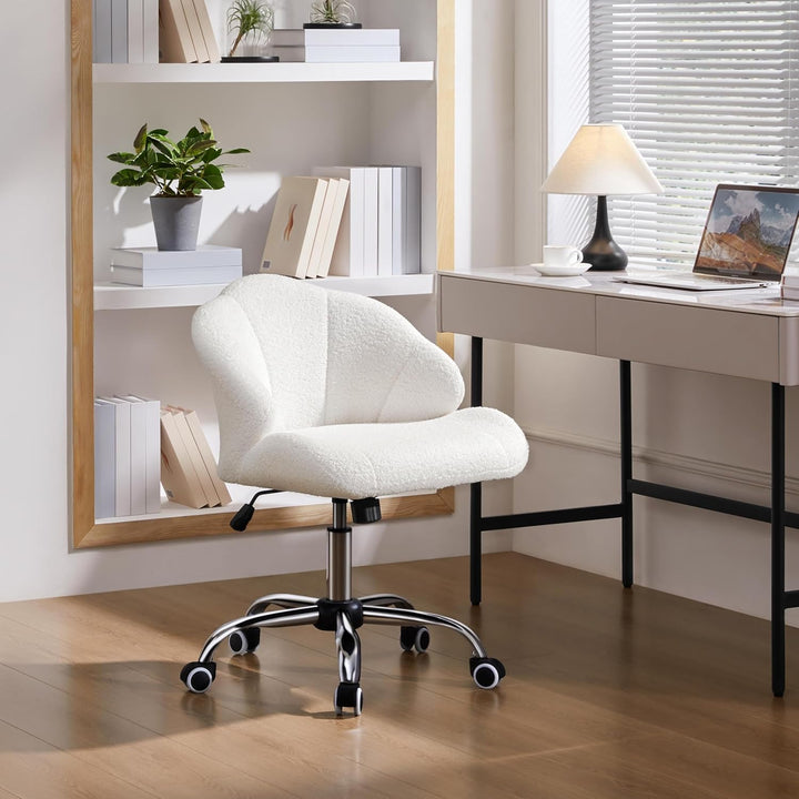 Yaheetech Homeoffice Stuhl, Schminkstuhl, Schreibtischstuhl höhenverstellbar Drehstuhl, Bürosessel i
