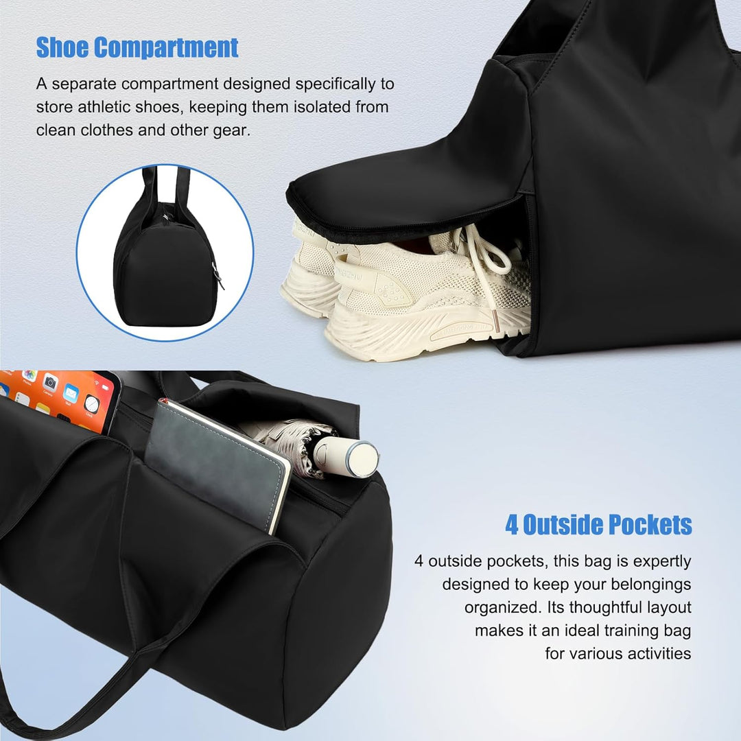 Sporttasche für Damen und Herren mit Schuhfach & Nassfach Weekender Reisetasche Freizeit Handtasche