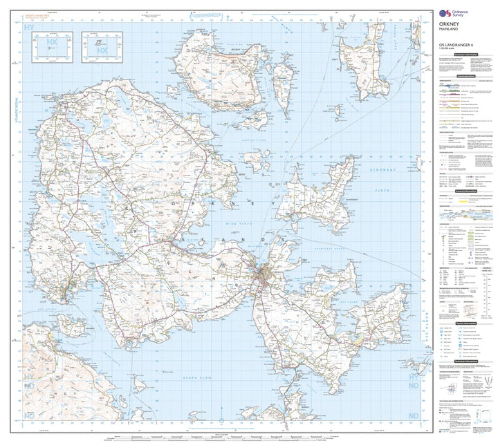Orkney Map | Mainland | Ordnance Survey | OS Landranger Map 6 | Scotland | Walks | Cycling | Days Ou