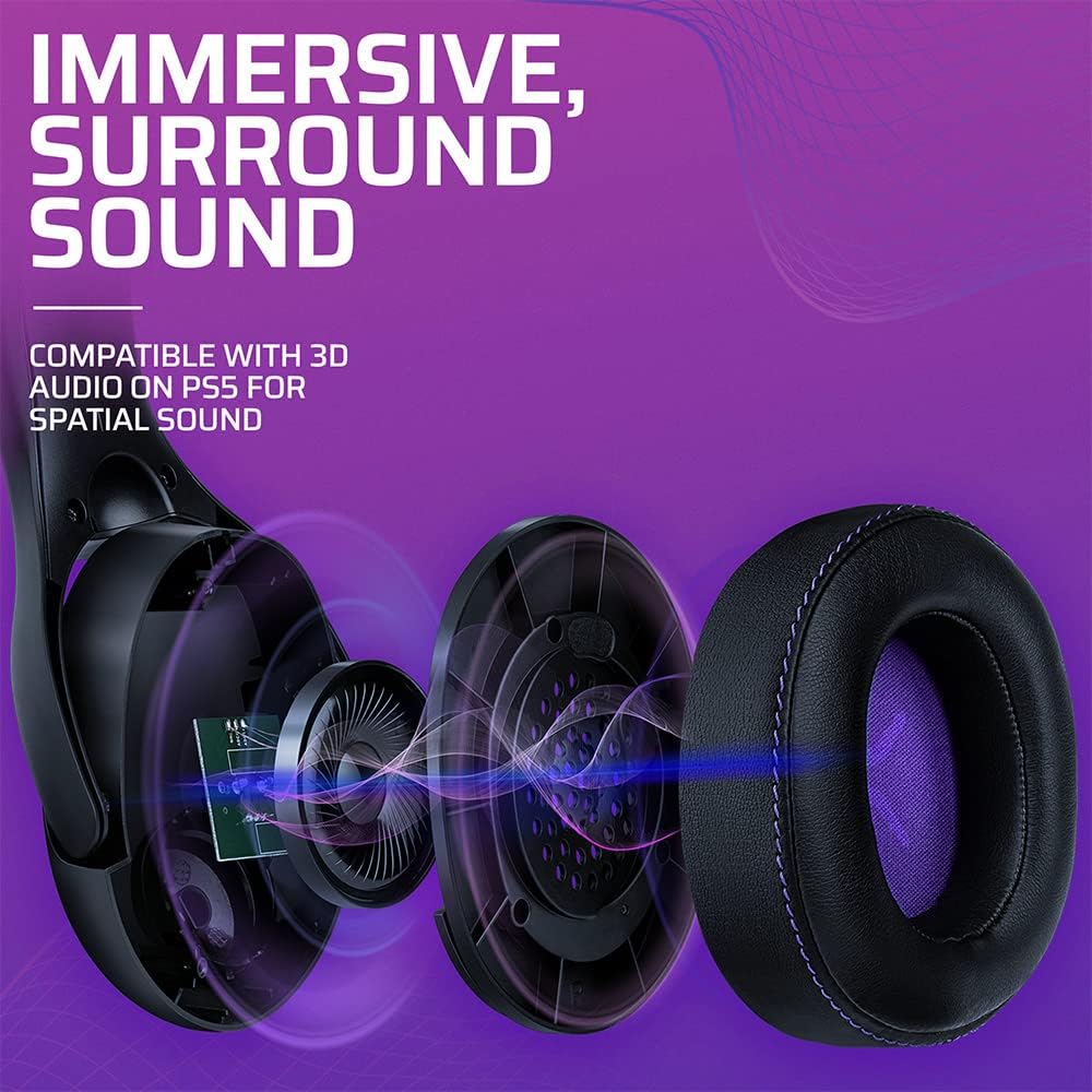 Victrix Gambit Schwarz drahtlos and verkabelt Gaming Kopfhörer mit Mic - PlayStation PS4, PS5 - Espo