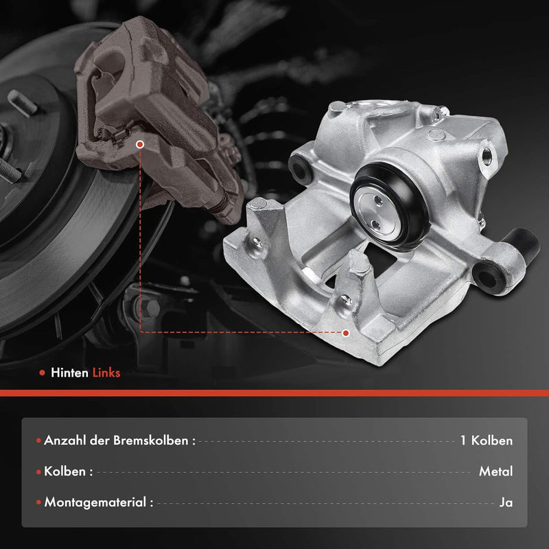 Frankberg Bremssattel Bremszange Hinten Links Kompatibel mit C5 III RD 1.6L-3.0L 2008-2021 C5 III Br