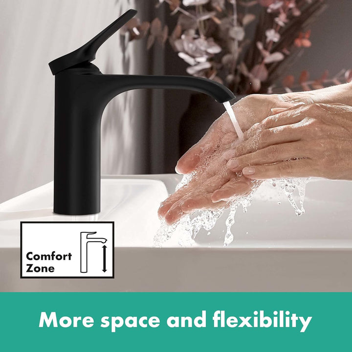 hansgrohe Vivenis - Waschtischarmatur ohne Ablauf, energiesparend (CoolStart), Wasserhahn Bad mit Au