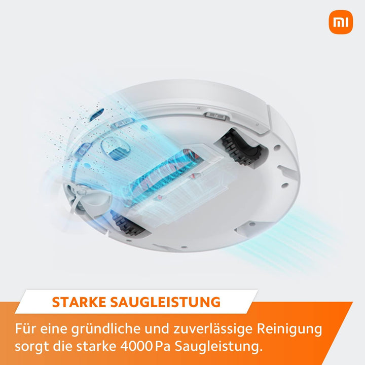 Xiaomi S12 Saugroboter mit Wischfunktion 2 in 1, 4000 Pa Saugkraft, LiDAR Navigation Hinderniserkenn