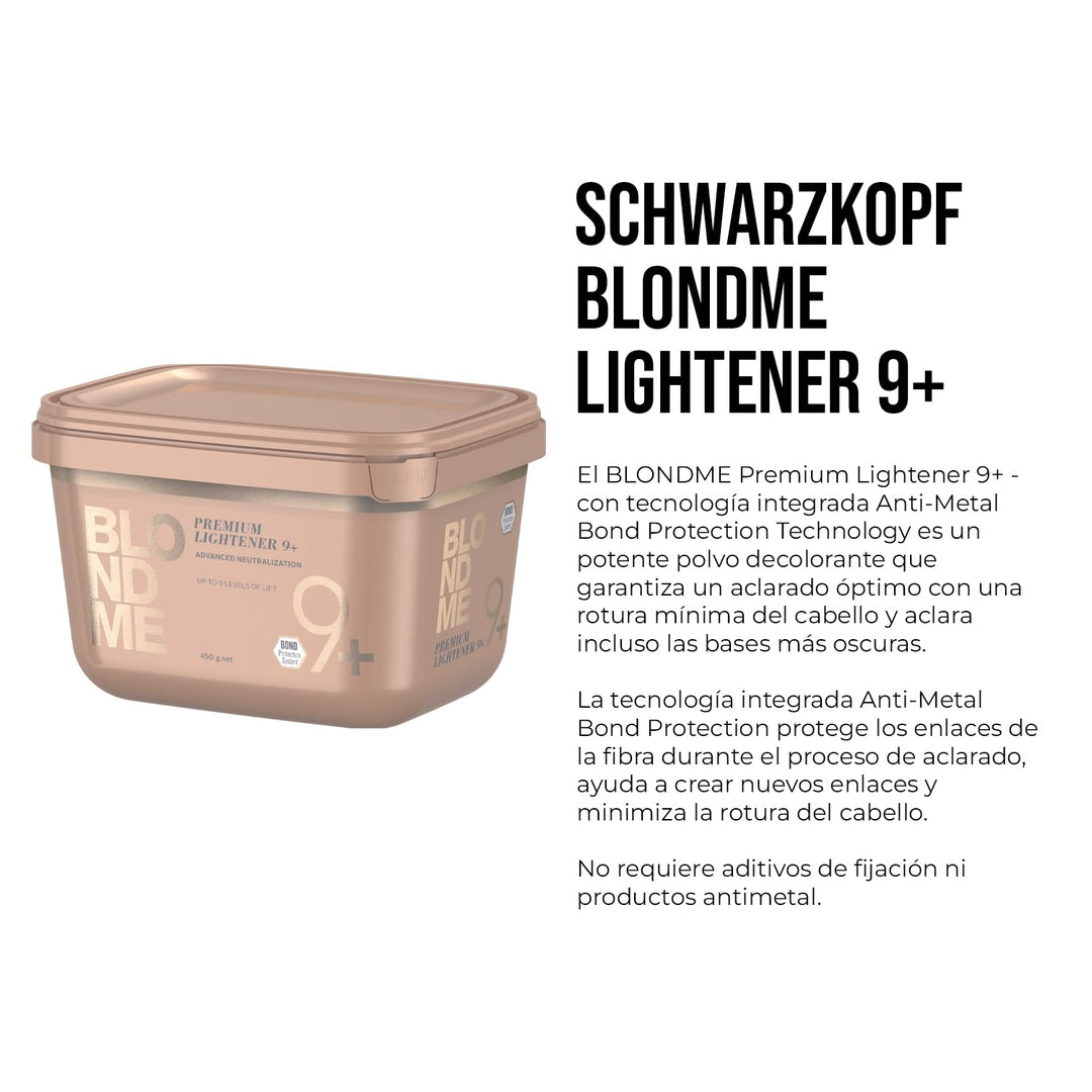 Schwarzkopf Professional BlondMe Premium Aufheller 9+, 1er Pack (1 x 450 g) blau 450 g (1er Pack), b