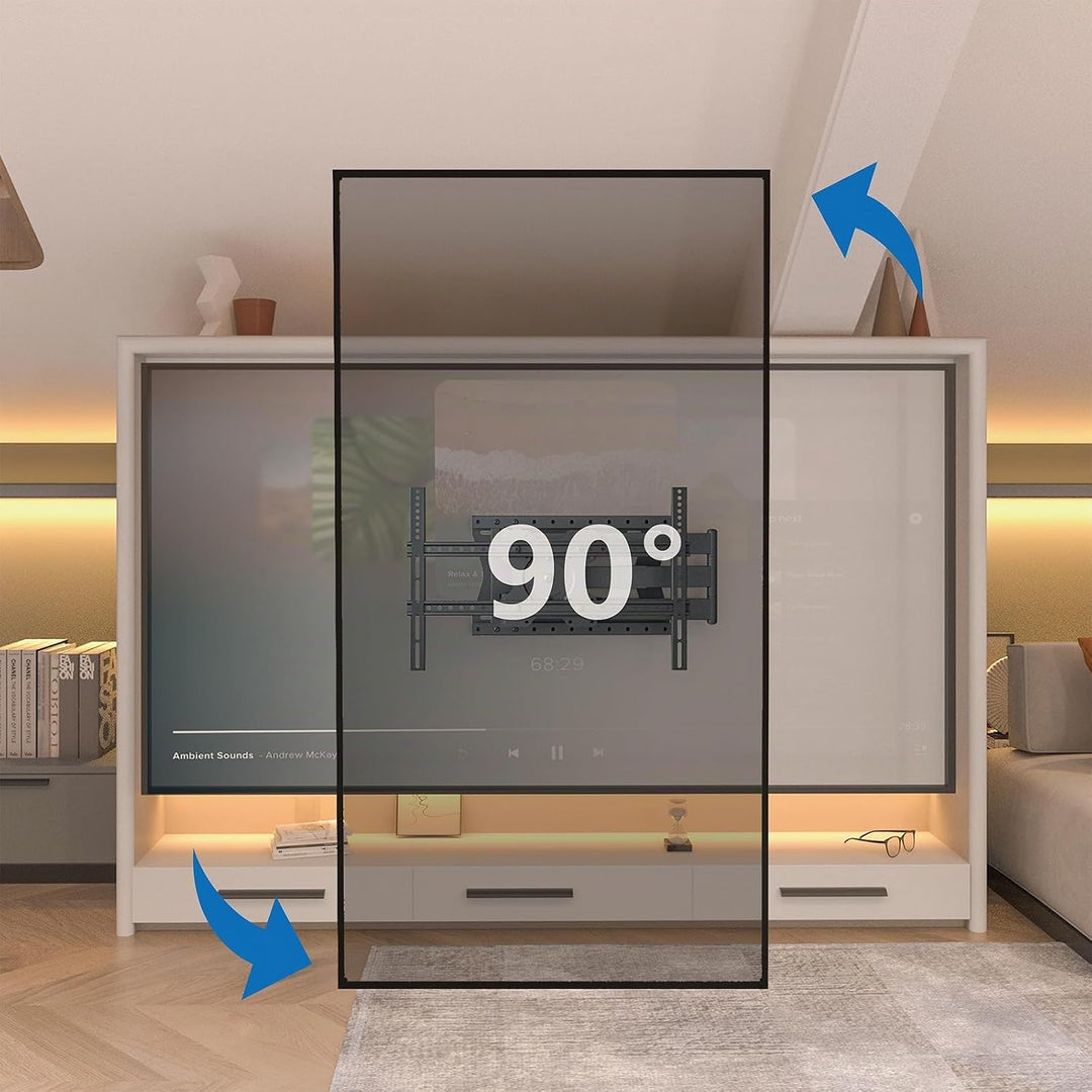 DQ WALLSUPPORT TV Wandhalterung mit 1000 mm extra langem Gelenkarm für 42-85-Zoll-LCD/LED/OLED Flach