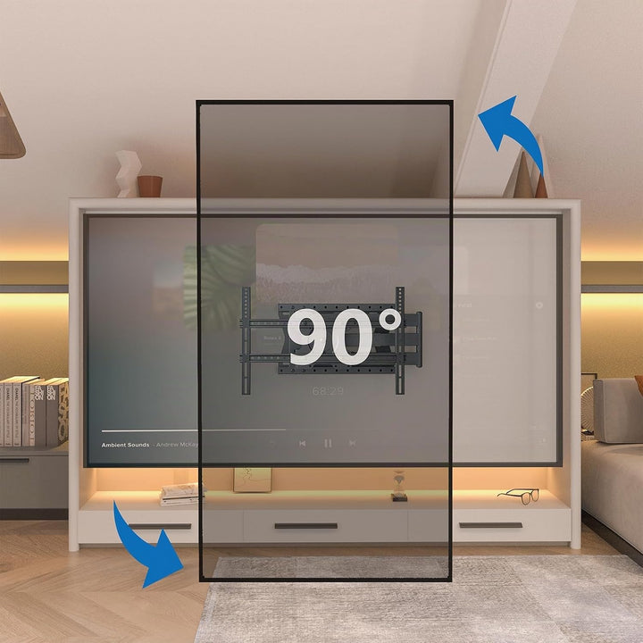 DQ WALLSUPPORT TV Wandhalterung mit 1000 mm extra langem Gelenkarm für 42-85-Zoll-LCD/LED/OLED Flach