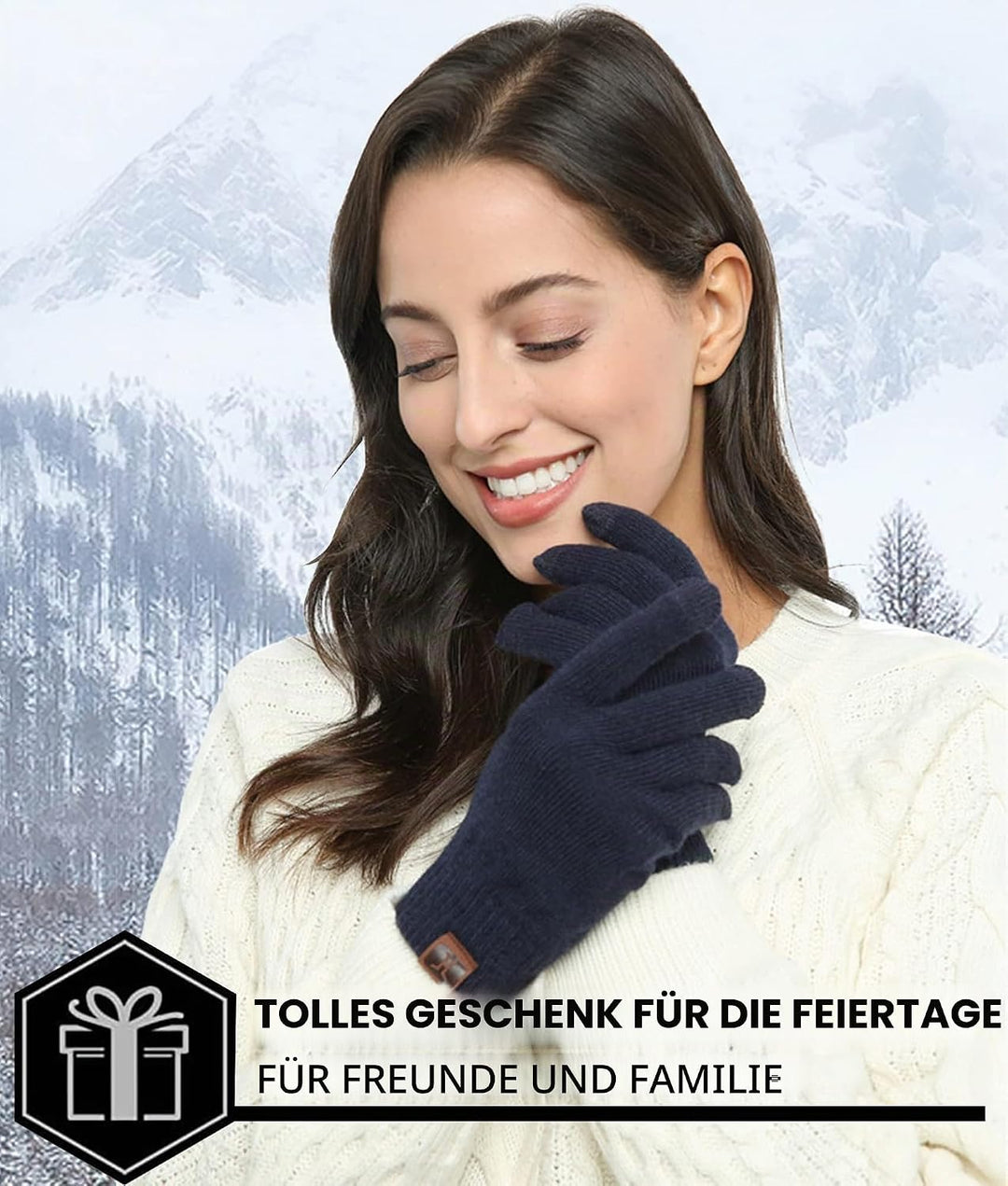 Bequemer Laden Damen Winter Warm Touchscreen Handschuhe Thermo Winterhandschuhe Kaschmir Strickhands