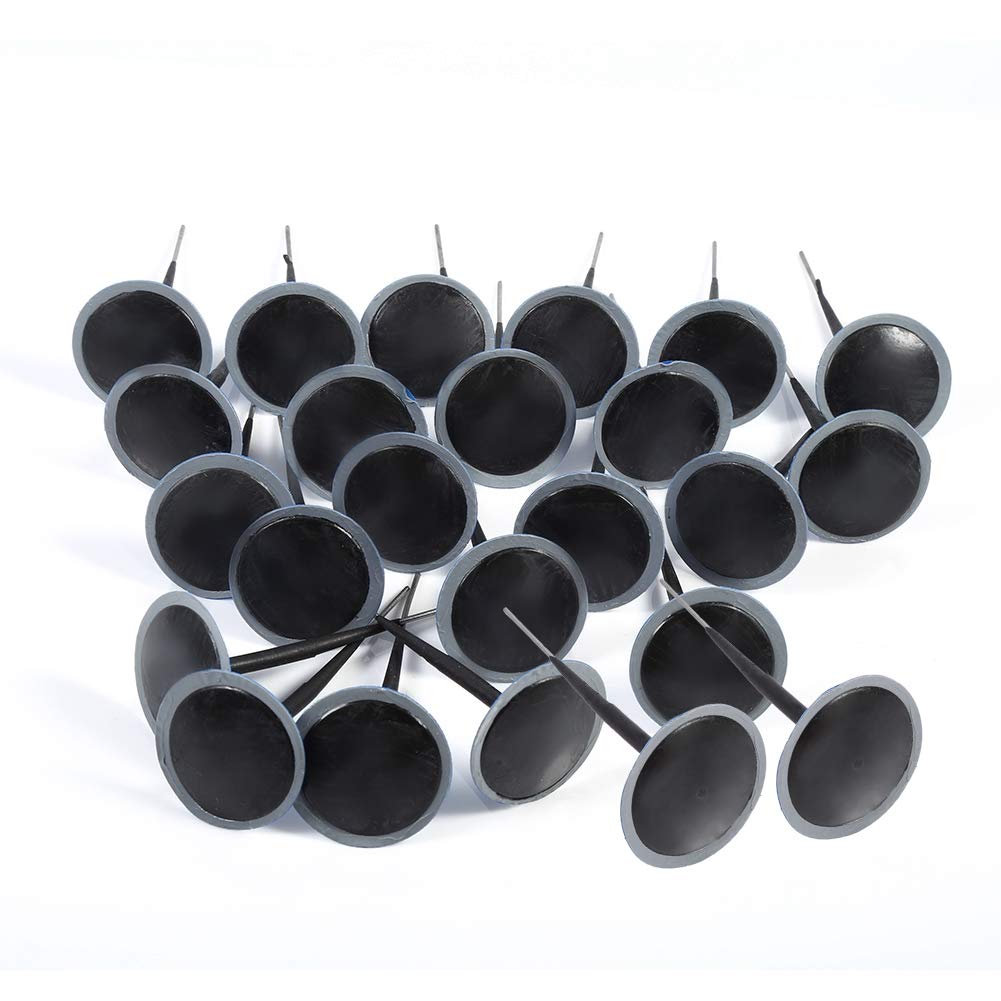 Nikou Reifenstopfen Patch, Gummi Reifenreparatur Stopfen 6 mm Pilz mit integriertem Stopfen, Tubeles