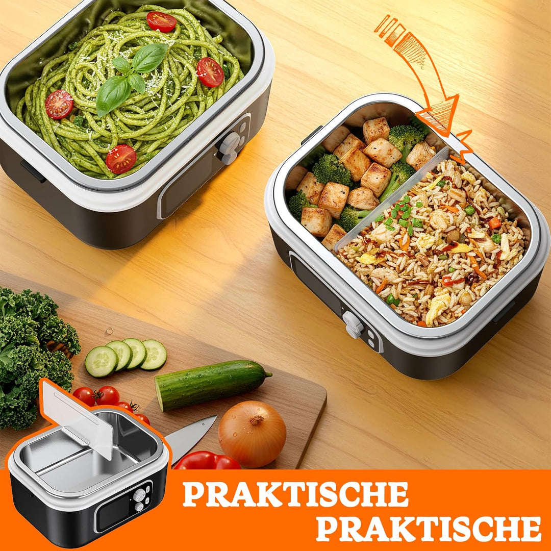 Elektrische Lunchbox 100W, Electric Lunch Box 1,5L Heat Box Isolierte Wärmebox automatischer Aufheiz