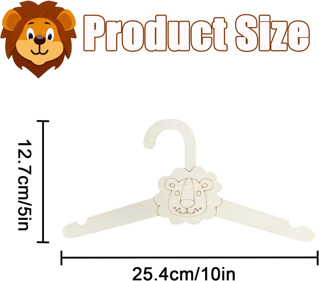 20 Stück Kinderkleiderbügel, Baby Kleiderbügel, Baby Kleiderbügel aus Holz, DIY Kinder Kleiderbügel