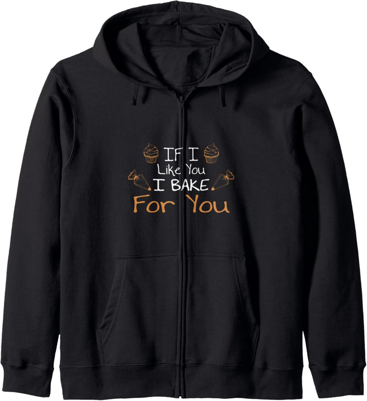 I Like You I Bake For You Lustiges Backgeschenk Für Paare Kapuzenjacke