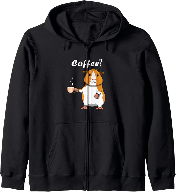 Meerschweinchen Kaffee Montag Büro Müde Kapuzenjacke
