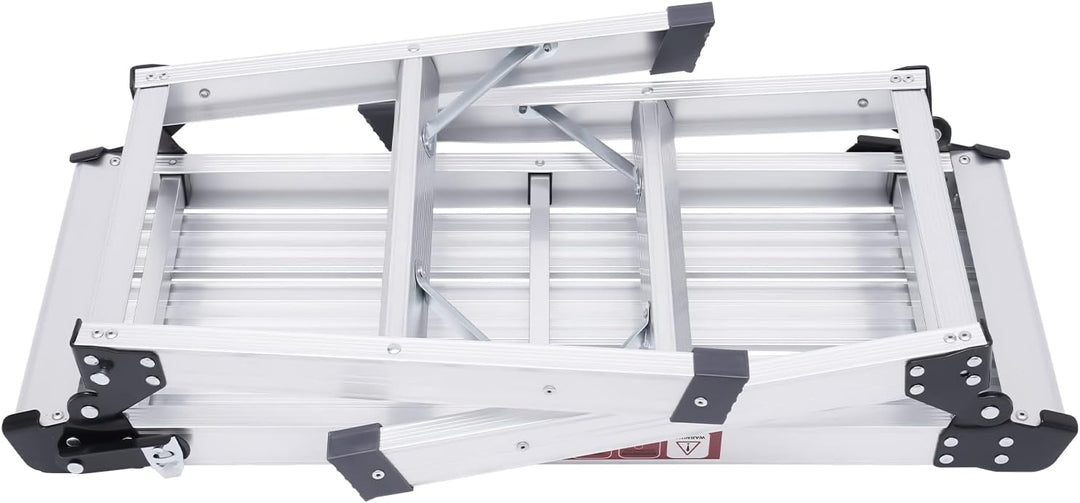 Tritthocker, Klapptritt Klappbar Trittstuhl, Grosse Plattform Tragbar Fussbank, Max 150kg, mit PVC R