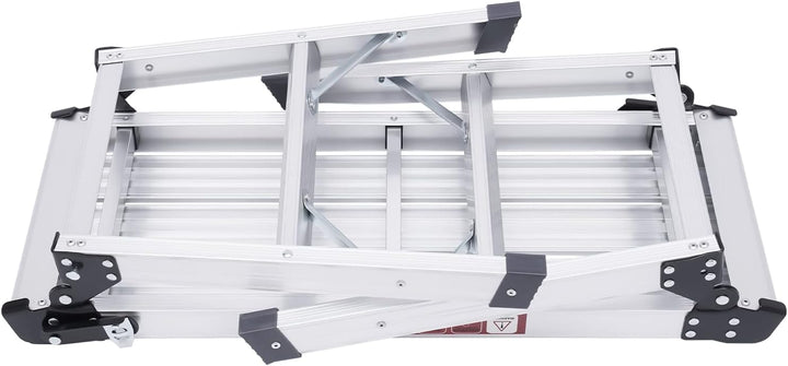 Tritthocker, Klapptritt Klappbar Trittstuhl, Grosse Plattform Tragbar Fussbank, Max 150kg, mit PVC R