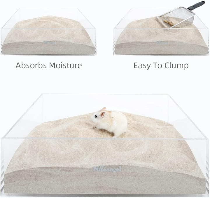 Niteangel Hamster Wüstenbad Sand | Staubfreier Badesand oder Streusand für Hamster, Chinchillas, Ger