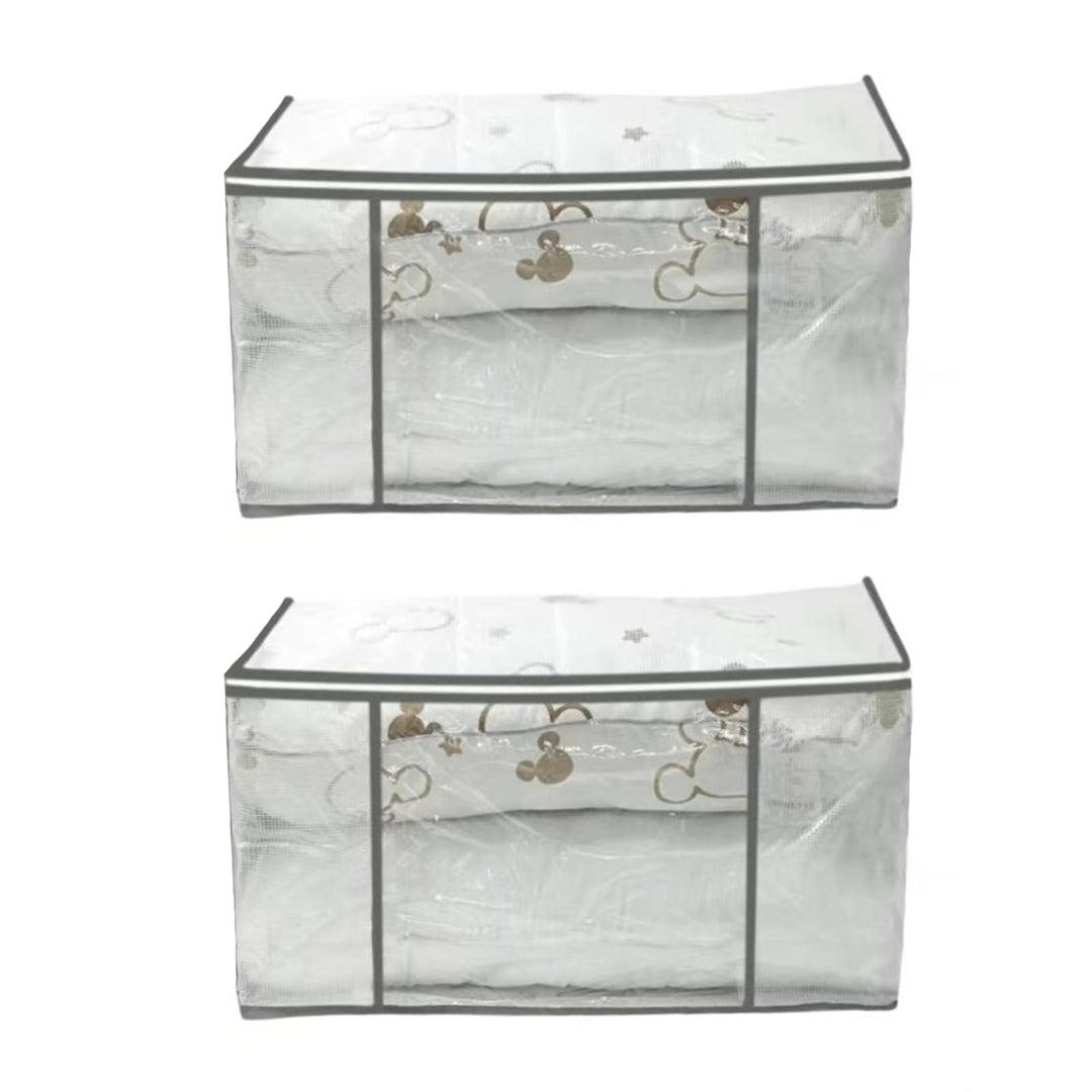 2 Pack Clear Moving Bags Clothing Storage Bag Heavy Duty Moving Totes Packing Bags Transparent Handl