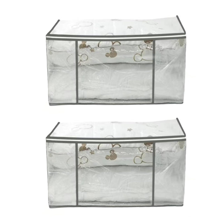 2 Pack Clear Moving Bags Clothing Storage Bag Heavy Duty Moving Totes Packing Bags Transparent Handl