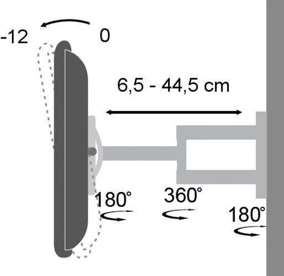 Techly ICA-LCD-2903 Wandhalterung LCD 48.26 cm (19 Zoll)-93.98 cm (37 Zoll) neig/drehbar 3 Gelenke S