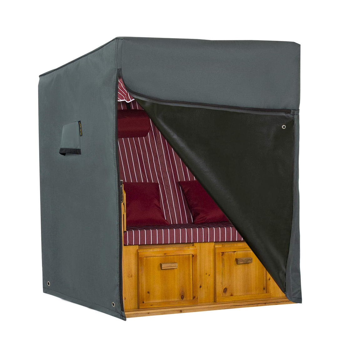 Hentex Cover Strandkorb Abdeckung Winterfest und Wasserdicht, Sonnencreme, UV- Beständig Strandkorb