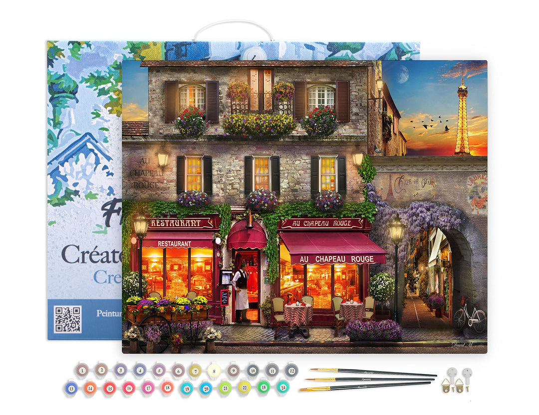 Figured'Art Malen Nach Zahlen Erwachsene Mit Rahmen Au Chapeau Rouge - Paint by Numbers Basteln DIY