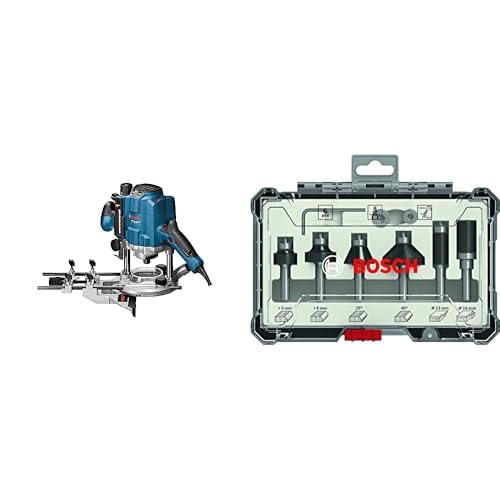 Bosch Professional Oberfräse GOF 1250 CE (inkl. Kopierhülsenadapter, Parallelanschlag, Maulschlüssel