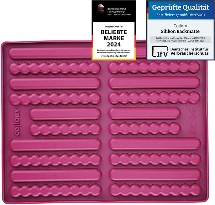 Collory® Silikon Backmatte Hundekekse Sticks (16 cm), Knabberstangen, Kaustangen als Hundesnack, Rie
