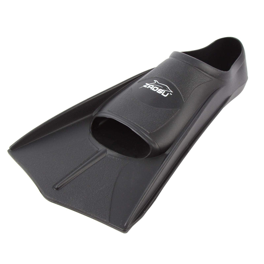 ZAOSU Unisex Training Fins | Kurzflossen für Erwachsene und Kinder fürs Training im Schwimmen Schwar