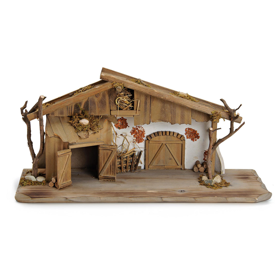 matches21 HOME & HOBBY XXL Weihnachts-Krippe 60 x 27 cm - Grosse Holz-Krippe als innen Fensterdeko T