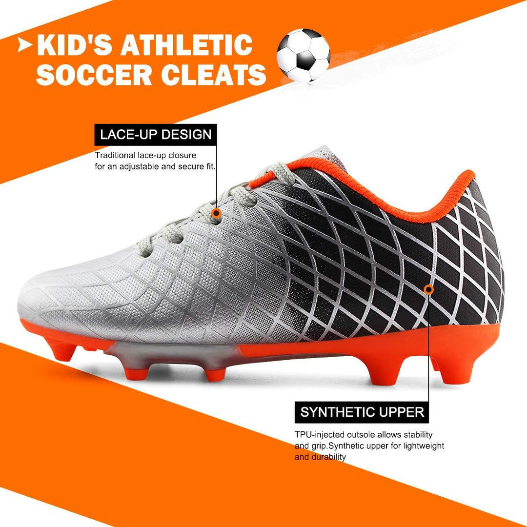 JABASIC Kinder Soccer Boots Jungen Mädchen Sportlich Draussen Fussballschuh 28 EU Splitter, 28 EU Sp