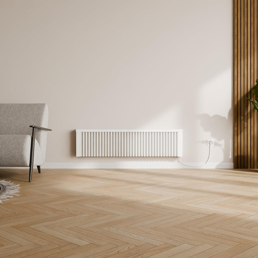 AeroFlow Elektroheizung mit Schamotte Speicherkern FlexiSmart Pro WLAN Fähig App Steuerung (SLIM 160